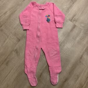 Vintage 90s Paddington Bear 3T 3 Yr Toddler One Piece Footie Sleeper Pajamas PJs